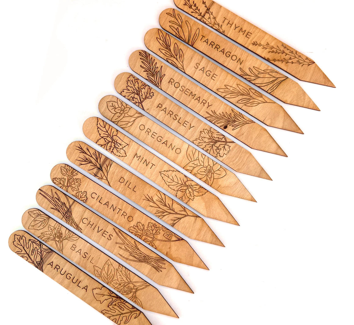 Arbello Creative herb wooden stakes