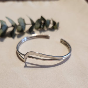 Sterling silver open cuff bracelet