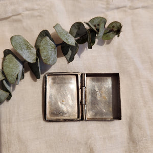 Vintage Sterling Silver trinket box with malachite