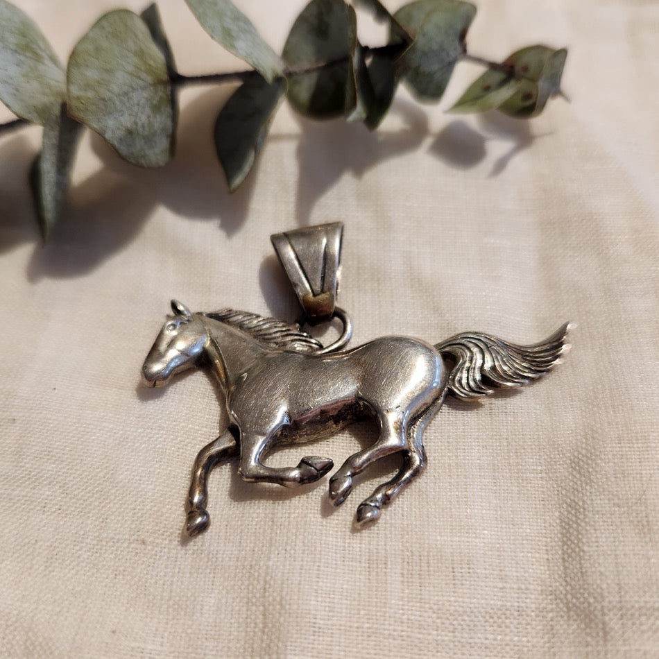 Sterling Silver  horse pendant