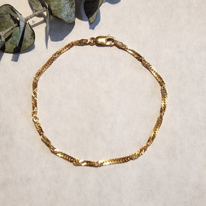 10k yellow gold twisted curb link bracelet