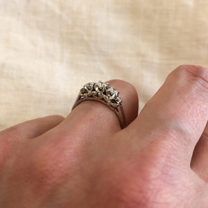 Birks 18k white gold diamond set trinity ring