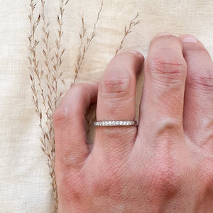 14k white gold diamond band