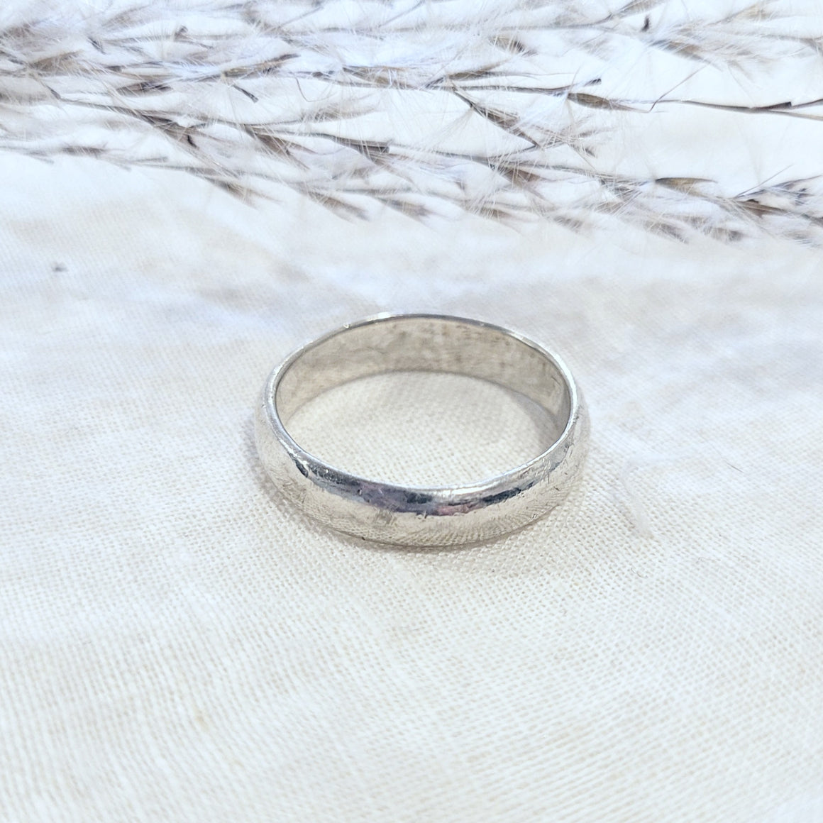 Sterling Silver plain half round band
