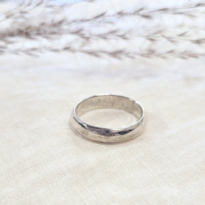 Sterling Silver plain half round band