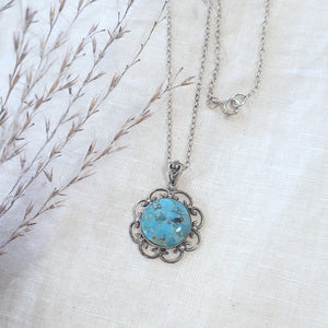 Sterling silver turquoise pendant