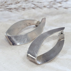 Birks Sterling silver navette stud earrings