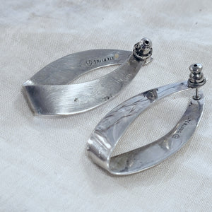 Birks Sterling silver navette stud earrings