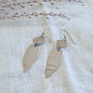 Sterling silver arrowhead drop earrings