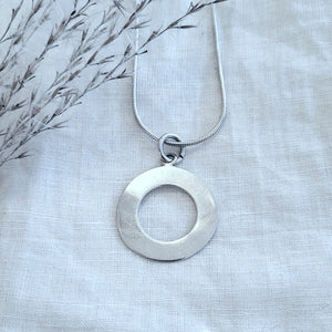 Sterling silver circle necklace and chain