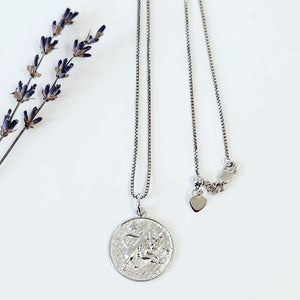 Sterling silver Taurus zodiac pendant and chain