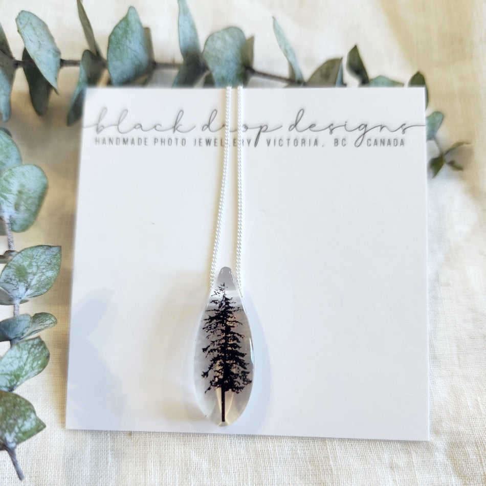 Black Drop Designs drip forest necklace