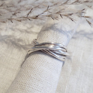 Sterling Silver 7 narrow band rolling ring