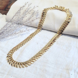 18k yellow gold fringe necklace