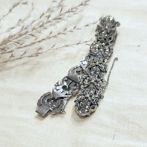 Sterling silver vintage marcasite bracelet