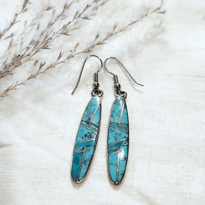 Sterling silver turquoise drop earrings