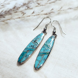 Sterling silver turquoise drop earrings