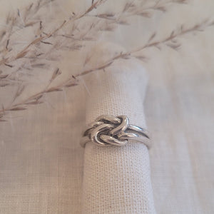 Sterling Silver single reef knot ring