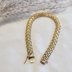 14k yellow gold mesh link bracelet