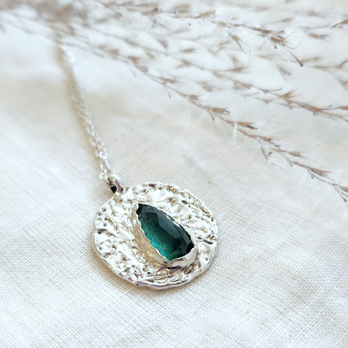 Token Gold Sterling Silver Tourmaline Necklace