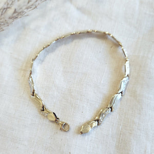 10k yellow gold hollow link bracelet