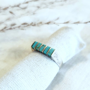 Sterling silver multi turquoise ring