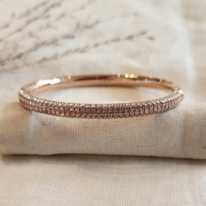 Swarovski crystal hinged bangle bracelet