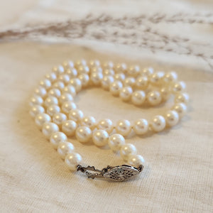 A strand of cultured pearls