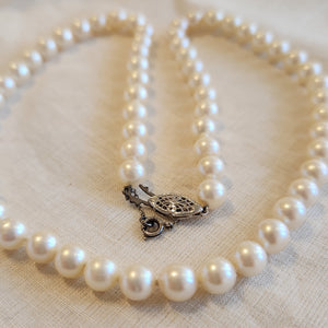 A strand of cultured pearls