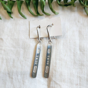 Sterling silver 1837 drop bar earrings Tiffany and Co.