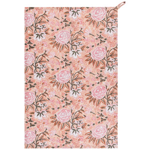 Block Print Blossom Tea Towel