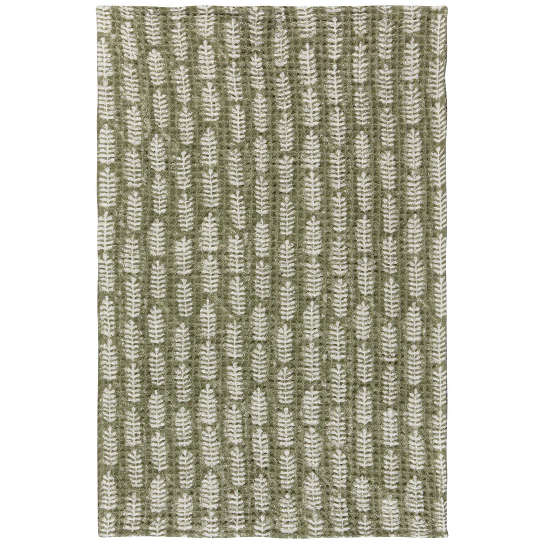 Block Print Fern Tea Towel