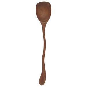 Teak long wavy spoon