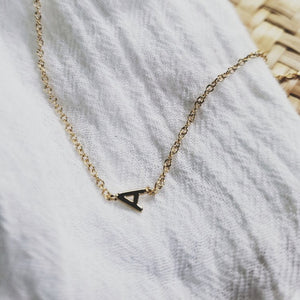 Initial A Necklace gold