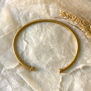 18k yellow gold solid cuff bracelet