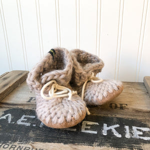 Baby Merino Wool Slippers- Fawn