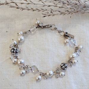Nancy Cicconi crystal and pearl sterling silver bracelets