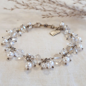 Nancy Cicconi crystal and pearl sterling silver bracelets