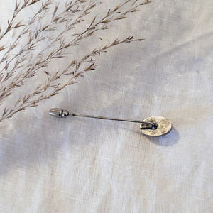 Carnelian silver stick pin