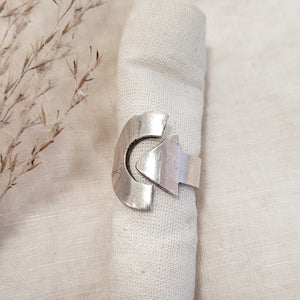 Sterling silver arrow wrap ring
