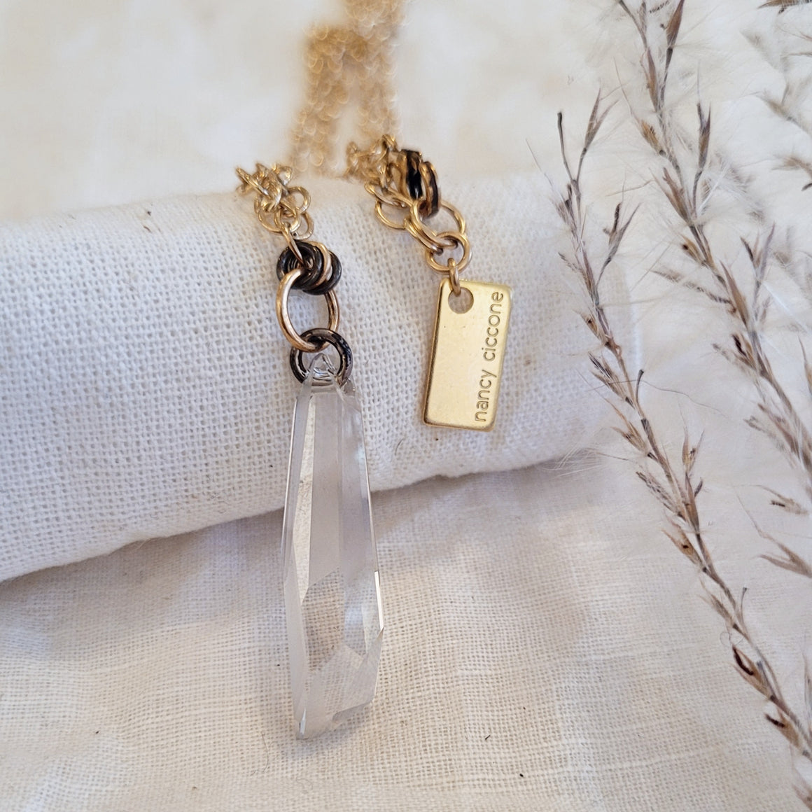 Nancy Cicconi crystal gold filled pendant