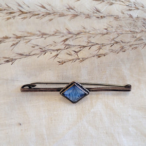 Antique Butterfly Wing silver bar pin