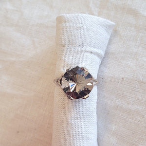 Sterling silver smokey quartz ring