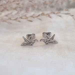 Origami Bird Studs With Stainless Steel Posts