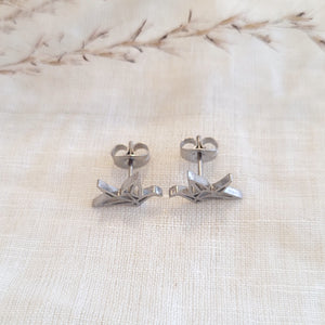 Origami Bird Studs With Stainless Steel Posts