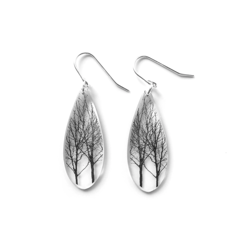 Black Drop Designs drip tree earrings
