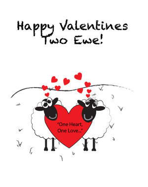 Happy Valentines Two Ewe