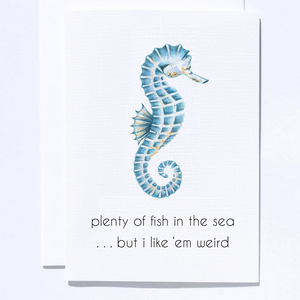 Weird Seahorse card