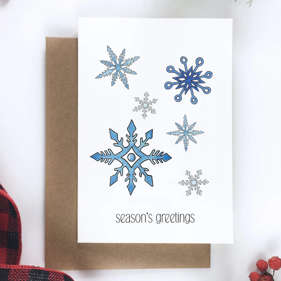 Snowflake Season's Greetings Card