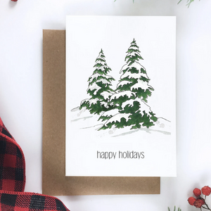 Winter Trees Holiday Greeting Card